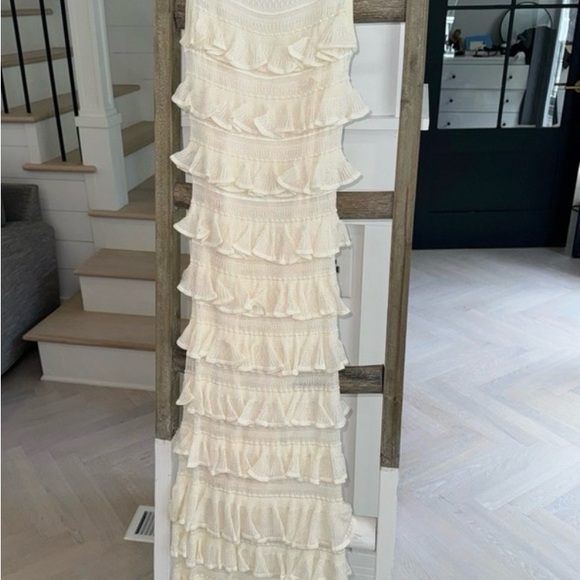 Zimmermann White Ruffled Midi Dress - Picture 3 of 3